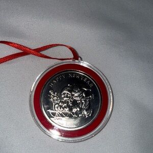1991 PRECIOUS MOMENTS 1 OZ SILVER CHRISTMAS/NEW YEARS COIN